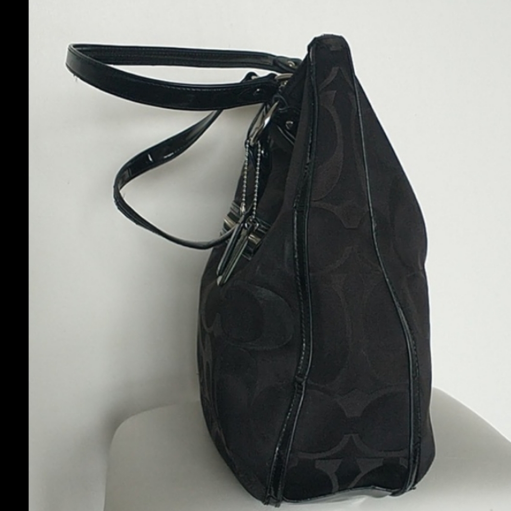 Coach Black Canvas Tote Handbag - Picture 7 of 15